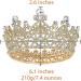 Gold Princess Crown for Women - Wedding Tiara and Crystal Queen Crown - Buy Online on GoSupps.com