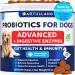 Probiotics for Dogs - Dog Probiotics Chewables - Support Gut Health Itchy Skin Allergies Immunity Yeast Balance - Digestive Enzymes with Prebiotics - Reduce Diarrhea Gas - 120 Probiotic Chews 120 Chews Advanced