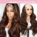Natural Looking 22 Brown Headband Wig - Kryssma Body Wave Synthetic Wig for Women - Buy Online on GoSupps.com