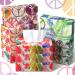 12 Pack Facial Tissue Boxes 2 Ply Peace and Love Tissue Cube Boxes Car Tissue Boxes Soft Tissue Boxes 1560 Sheet Disposable Facial Tissues for Car Household Kitchen School Bathroom 3 Styles