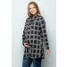 Maternity Knit Sweater - High Neck Shawl Collar Tunic Top (Made in USA) M Grey/Blk - Buy Online on GoSupps.com
