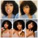 LuvMe Hair 10 Short Curly Bob Wig with Bangs | Human Hair Water Wave Wig for Black Women - Buy Online on GoSupps.com
