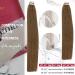 Moresoo 18 Inch Real Human Hair Tape in Extensions Light Brown #8 - 20 Pieces/50g - Buy Online on GoSupps.com
