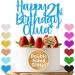 Happy Birthday Cake Topper Personalised Cake Topper Birthday Cake Decor 11 Colors Cake Toppers with Any Age Name 1st 10th 16th 18th 20th 21st 30th 40th 50th 60th 70th 80th(Blue) - Buy Online on GoSupps.com