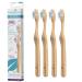 Truemorrow bamboo toothbrush for children |Certified sustainable |Without harmful ingredients | plastic -free biodegradable handle |100% vegan |4 -person advantage set 4er savings set