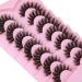 JIMIRE 6D Volume Mink Lashes - Fluffy Cat Eye Wispy False Eyelashes 7 Pairs Pack 18MM - Buy Online on GoSupps.com