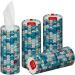 TiShoo Extra Soft 4-Latz handkerchiefs with moisturizer |For cup holders in the car at home and travel |4 tubes in plastic -free packaging |Blue/Scales Blue/Scales 4 pieces (1 Pack)
