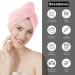 MOONQUEEN Coral Velvet Hair Towel Wrap for Women - Super Absorbent 380GSM Turban for Drying Curly Long Thick Hair - 3 Pack (Pink, 10x26 Inch) - Buy Online on GoSupps.com