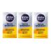 NIVEA NIVEA MEN Skin Energy Moisturizing Face Cream 3 x 50 ml Revitalizing Men's Cream Energizing Face Cream Enriched with 100% Natural Caffeine