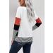 Women's Striped Color Block Long Sleeve T-Shirt - Red - Size Medium | Comfy Casual Blouse Tunics Tops - Buy Online on GoSupps.com