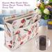 Woven Fabric Storage Bag with Handle for Knitting Needles & Sewing Tools - Red Flower Design - Buy Online on GoSupps.com