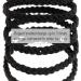 Royal Black Braided Hair Ties - 8 Pcs Ponytail Holders and Men's Bracelets - Buy Online on GoSupps.com