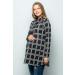 Maternity Knit Sweater - High Neck Shawl Collar Tunic Top (Made in USA) M Grey/Blk - Buy Online on GoSupps.com