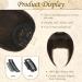 Buy Sofeiyan Clip-In Bangs | 100% Remy Real Hair Fringe Extensions in Dark Brown Natural Look for Women - Buy Online on GoSupps.com