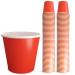 Disposable Shot Glasses - No Brittle Cracking Hard Plastic - 2oz Small Cute Mini Red Paper Solo Cup For Jello Shots, Party Games, Wine Tasting