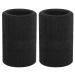 ONUPGO 4 Inch Wrist Sweatband - Sport Wristbands Elastic Athletic Wrist Bands Thick Cotton Armbands for Gymnastics, Basketball, Tennis, Football(1 Pair) Black