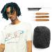FAMILOCS Afro Kinky Bulk Human Hair for Draedlock Extensions  Repair Locs  Twists and Braids (8 Inch 30g/1oz  Natural black 1B) 8 Inch 1B - Natural Black