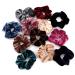 Whaline 12 Pack Velvet Hair Scrunchies - Elastic Hair Bands for Girls & Women (12 Colors) - Buy Online on GoSupps.com