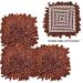 IEUMLER Sniffing Carpet Training Mat for Dogs & Cats - 45x45cm Brown | Sniffing Ceiling Feed Mat for Pet Smell Training - Buy Online on GoSupps.com