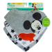 Disney Neat Solutions Mickey Mouse Infant Scarf Bib 3 Pack with Teether - Grey Heather Mickey Mouse Design - Buy Online on GoSupps.com