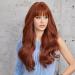 Haircube Auburn Wig | Long Wavy Synthetic Women's Wig | Heat-Resistant Everyday Use | Neat Chestnut Brown Style - Buy Online on GoSupps.com