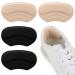 WLLHYF 2 Pairs Heel Pads Self-Adhesive Shoe Heel Repair Shoe Grips Liner Cushions Inserts Inside Shoe Patches Heel Protectors for Women Men Loose Shoes (Black/Skin Tone)