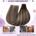 Buy Laavoo Balayage Tape In Extensions - Real Hair Ombre Brown & Ash Blonde 50g 20pcs #4/18/35cm - Premium Remy Skin Weft - Buy Online on GoSupps.com