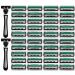 2 x Men's Razor with 40 Replaceable Blades with 3 Blades Each - Super Wet Razor Disposable Razor Men's Shaver Men's Razor