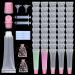 50Pcs 15 ML Lip Gloss Tubes With Pink Cap Empty,Soft Cosmetic Squeeze Tubes With Labels Stickers+Syringe+Funnel, for DIY Lip Gloss Balm Cosmetic (Pink x 50pcs )