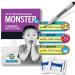 Monster 6pk SafetyTat Child ID Tattoos includes skin prep wipes and tattoo marking pen