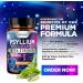 Psyllium Husk Capsules 2000mg - Fiber Supplement - Natural Soluble Fiber Pills with Psyllium Husk Powder - Supports Digestive Gut and Colon Health - Non-GMO Gluten-Free Vegan - 60 Capsules 60 Count (Pack of 1) - Buy Online on GoSupps.com