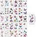 Coszeos 3D Butterfly Temporary Tattoos - 60 Colorful Sheets for Women, Girls, and Kids | Waterproof Body Art Stickers for Face, Arms - Birthday Party Favors & Gifts - Buy Online on GoSupps.com