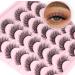 TNFVLONEINS 02M-Short 14 Pairs Natural Wispy Mink False Eyelashes - Short Cat Eye Extension for Natural Manga Strip Look - Buy Online on GoSupps.com