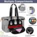 Shop Multi-Functional Diaper Bag for Babies | 7 Pieces | Large Mom Bag with Portable Changing Pad & Organizer Pockets - Perfect for Travel & Hospital Use | Gray - Buy Online on GoSupps.com