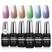 NXJ INFILILA Glitter Gel Nail Polish 6 Colors Gel Nail Polish Set 10ml Reflective Gel Polish Set Diamond Glitter Nail Polish Diamond Sparkle Gel Nail Polish UV LED Soak Off Manicure Kit