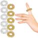 Newgen Medicals Massagering: 10 Set Acupressure Rings To Finger Massage Gold and Silver Colors (finger massage ring acupressure finger rings gift women)