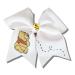 Cheer Bows White Winnie the Pooh with bumble bee center Hair Bow