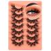 Lashes 20MM Long Fox Eye Lash 6D Curly Fluffy Mink Eyelashes Volume Thick False Lashes Strip Dramatic Wispy Fake Lashes Look Like Extension by Mavphnee 7K