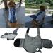 Adjustable Dog Life Vest - Gray Swimming Suit for Pets | Aqua-Top Dog Lifejacket (Large) - Buy Online on GoSupps.com
