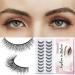 SONAFEEL Short Fluffy Eyelashes Wispy Mink Lashes Natural Look Like Extensions 10mm 10Pairs Daily House Lashes Pack Reusable Handmade False Eyelashes