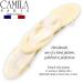 Camila Paris CP2337 French Handmade Interlock Cream & Pearl Barrettes for Girls - Strong Hold Hair Clips for Women - Made in France - Buy Online on GoSupps.com
