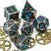 Cusdie Metal Dagger Design Polyhedral Dice Set - 7 PCs DND Metal Dice in Metal Box for RPG, D&D, MTG - Colorful Black - Buy Online on GoSupps.com