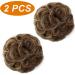 JJstar 2PCS Messy Bun Hair Pieces - Curly Fake Hair Buns for Women - High Heat Resistant Synthetic Fiber Scrunchies - Brunette/Ash Blonde - Buy Online on GoSupps.com