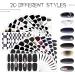 Chic Style Black Nail Wraps - 280 Pieces Self-Adhesive Full Cover Nail Decals for Girls and Women | Includes 20 Sheets and 2 Nail Files - Nail Polish Stickers and Manicure Decals - Buy Online on GoSupps.com
