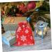 KOMBIUDA 10pcs Snowflake Burlap Bag Christmas Holiday Pouch Candy Storage Holder Drawstring Bag 14X10X0.3CM Red - Buy Online on GoSupps.com