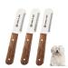 FLAMIA & JABZ Professional Stripping Knife, 3 inch Stainless Steel Blade with Wooden Handle - Right Handed Tool 3 Piece Pack Natural wood