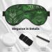 Cute Green Palm Leaves Eye Mask - Double-Sided Sleep Mask for Ultimate Light Blocking & Comfort | Enhance Sleep Quality - Buy Online on GoSupps.com