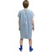 4PK Men's Deluxe Hospital Gown Set - Size M/L, Soft & Comfortable, Blue - Buy Online on GoSupps.com