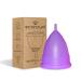 Menstrual cup in 2 sizes - made of medical silicone - for normal or heavy bleeding (A White) A White