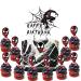 Party Decor for Venom Cake Cupcake Toppers Set Spider Theme Birthday Supplies Favors Topper Decorations